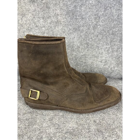 Hogan Boots Mens Size 12 Brown Suede Ankle Zip Buckle Casual Made Italy main image 9